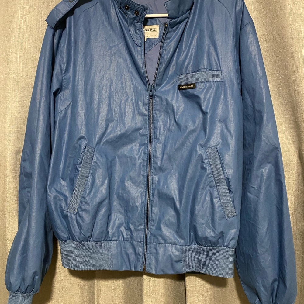Members Only Blue Bomber Jacket.